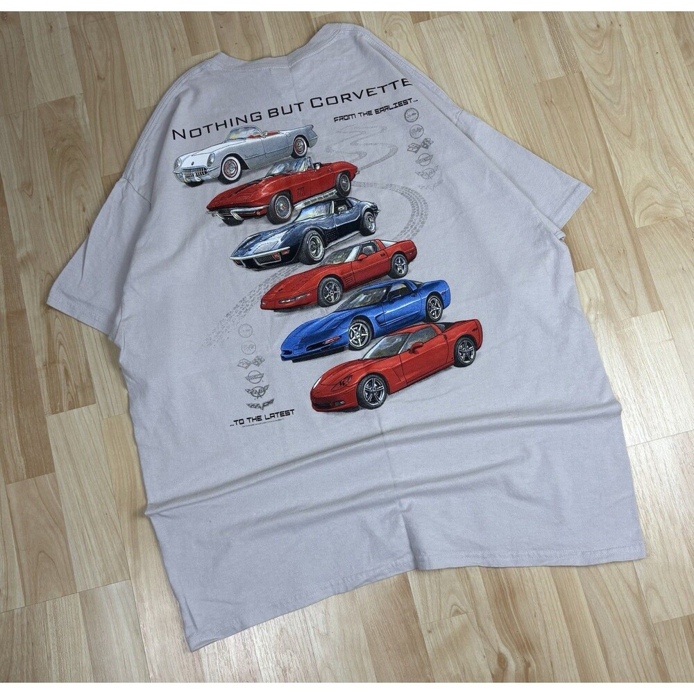 Men’s Corvette Graphic T-Shirt / Beige / Size XL